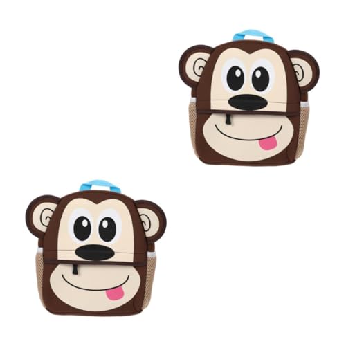FRCOLOR 2stücke Mädchen Rucksack Mit Cartoon Tieren Kleiner Schulranzen Für Kindergarten Und Langlebig Für Jungen Und Mädchen Süßes Design Für Vorschule Und Krippe von FRCOLOR