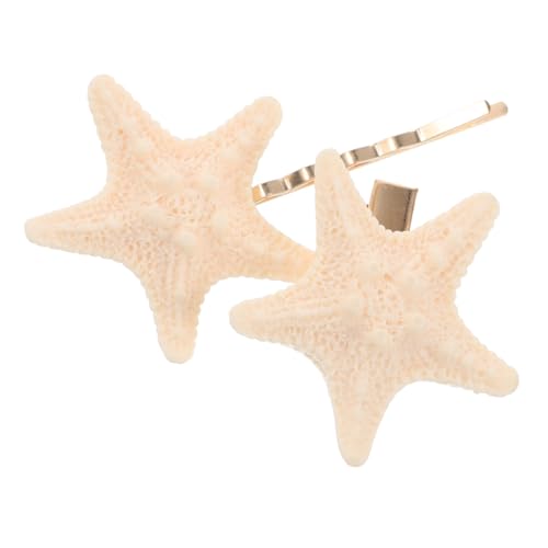 FRCOLOR 2stücke Meerjungfrau Haarklammern Sternform Retro Haarspangen Für Strand Und Kostümlooks Vielseitige Haaraccessoires Für Frauen Und Mädchen von FRCOLOR