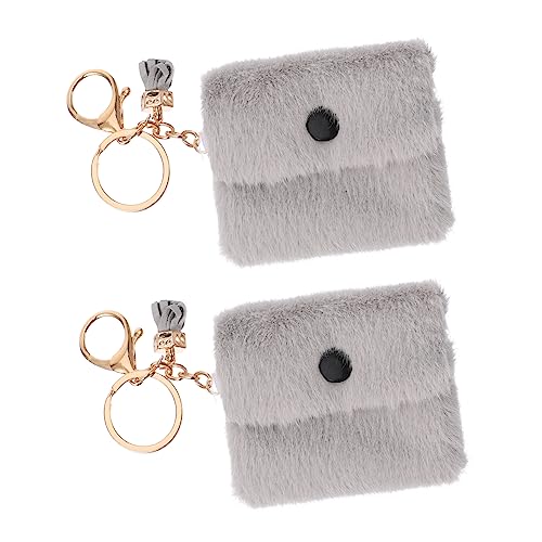 FRCOLOR 2stücke Münzbeutel Schlüsselanhänger Mini Tasche Für Autoschlüssel Mit Metallschnalle Zum Befestigen An Handtasche Kabel Aufbewahrungspouch von FRCOLOR