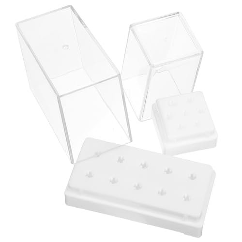 FRCOLOR 2stücke Nagelbohrer Aufbewahrungsbox Für Maniküre Kunststoff Organizer Löchern Zur Sicheren Lagerung Und Präsentation Von Nagelfräser Bits Praktisch Für Oder Zuhause von FRCOLOR