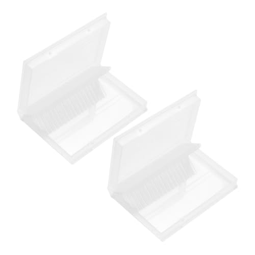 FRCOLOR 2stücke Nagelbohrer Bit Organizer Tragbare Aufbewahrungsbox Für Maniküre-werkzeuge Staubdichter Nagelbohrer Mit Fächern Für Nagelstudios Und Zuhause von FRCOLOR
