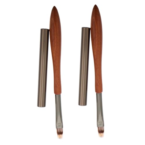 FRCOLOR 2stücke Nagelkunstpinsel Für Gel-nagellack Malpinsel Mit Ergonomischem Griff Nagelstiftpinsel Für Verblenden Und Detailarbeit Geeignet Für Heimgebrauch Und Professionelle von FRCOLOR