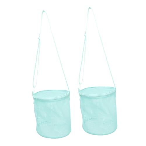 FRCOLOR 2stücke Netz-Aufbewahrungstasche Für Strandspielzeug Großkapazität Leicht Zusammenfaltbar Netzeimer Für Sandspielzeug Strandtasche Mit Mesh-Organizer Für Junge Mädchen von FRCOLOR