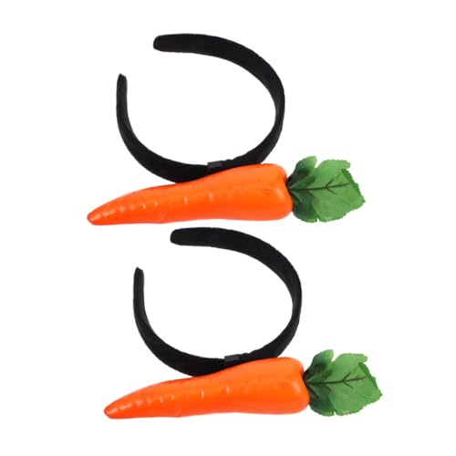 FRCOLOR 2stücke Osterkarotten-kopfschmuck Aus Plüsch Originelles Stirnband Für Party Osterstirnband Mit Süßem Haaraccessoire Plüschhaarbänder Als Kostümstirnband Dekoratives von FRCOLOR