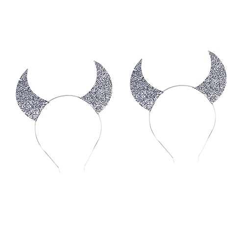 FRCOLOR 2stücke Pailletten Horn Stirnband Für Junge Mädchen Haarband Haarreif Mit Halloween Motiv Cosplay Kopfschmuck Farbenfroh Und Schön Aus Umweltfreundlichem Material von FRCOLOR