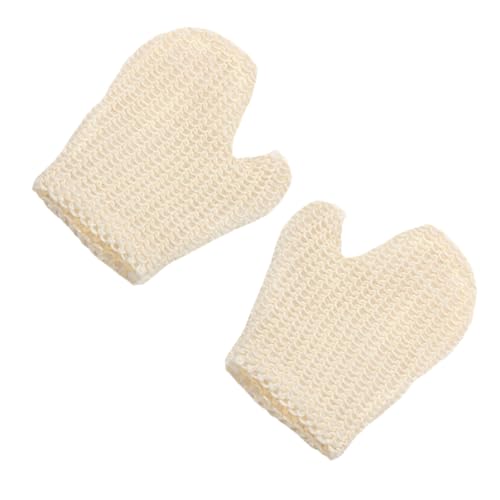 FRCOLOR 2stücke Peeling-badetuch Mit Rückenschrubber Badehandschuhe Für Körperreinigung Duschtuch Aus Sisal Für Effektive Peeling-handschuhe von FRCOLOR