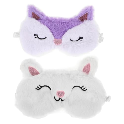 FRCOLOR 2stücke Schlafmaske Aus Plüsch Für Erwachsene Verstellbarem Gummiband Fuchs Und Weißes Kaninchen-design Für Reisen Und Lichtblockierung FRCOLOR 2stücke Schlafmaske Aus Plüsch Für Erwachsene Verstellbarem Gummiband Fuchs Und Weißes Kaninchen-design Für Reisen Und Lichtblockierung von FRCOLOR