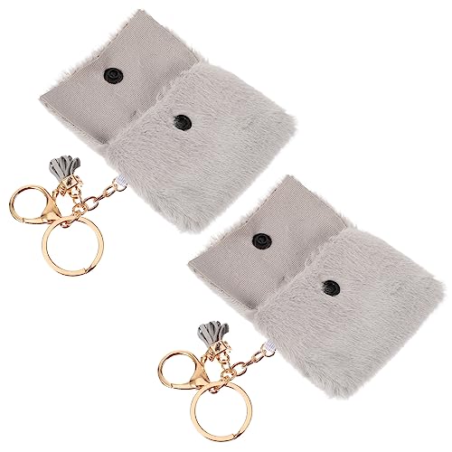 FRCOLOR 2stücke Schlüsselanhänger Mini Tasche Schlüsselketten Münzbeutel Anhänger Taschenanhänger Schlüsselorganizer Schlüsselringe von FRCOLOR