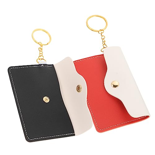 FRCOLOR 2stücke Schlüsselring Mit Portemonnaie Kartentasche Aus Hochwertigem Material Schlüsselanhänger Für Karten Und Kleingeld Tragbar Und Praktisch von FRCOLOR