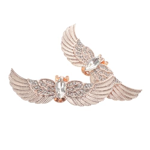 FRCOLOR 2stücke Schuhclips Schuhschmuck Mit Strasssteinen Abnehmbare Schuhschnallen Aus Zinklegierung Engelsflügel-design Für Damen Hochzeit Und Party-dekoration von FRCOLOR