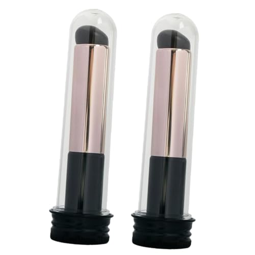 FRCOLOR 2stücke Silikon Lippenpinsel Lippenstift Lip Balm Pinsel Für Make-up Und Lippenpflege Runder Bürstenkopf Für Präzises Auftragen Mit Etui Für Einfache Aufbewahrung Und von FRCOLOR