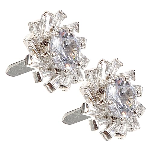 FRCOLOR 2stücke Strass Applique Patch Schuhe Decor Slipper Decor Glitzer Applikationsflicken Glitzerornament Hochzeitsschuhe Ornament Glitzerapplikation von FRCOLOR