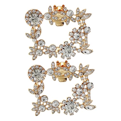 FRCOLOR 2stücke Strass-schuhclips Für Frauen Abnehmbare Schuhschnallenclips Mit Blumen-design Metall-schuh-accessoires Für Hochzeit Und Anlass von FRCOLOR