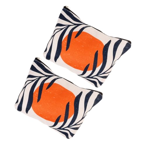 FRCOLOR 2stücke Wasserdichter Kosmetikbeutel Für Damen Geometrisches Design Reise-Make-up-Tasche Mit Reißverschluss Multifunktionale Aufbewahrung Für Kosmetik Und Accessoires von FRCOLOR