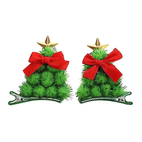 FRCOLOR 2stücke Weihnachtsbaum Haarklammern Kreative Haaraccessoires Für Festlichkeiten Und Partys Niedliche Weihnachtsdeko Für Damen Für Weihnachten Und Besondere Anlässe von FRCOLOR