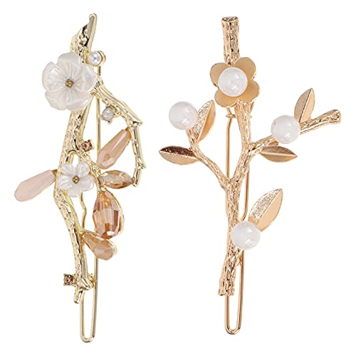 FRCOLOR 2stücke Zarte Haarspangen Perlen Blumen Haarnadeln Mode Mädchen Kopfschmuck von FRCOLOR