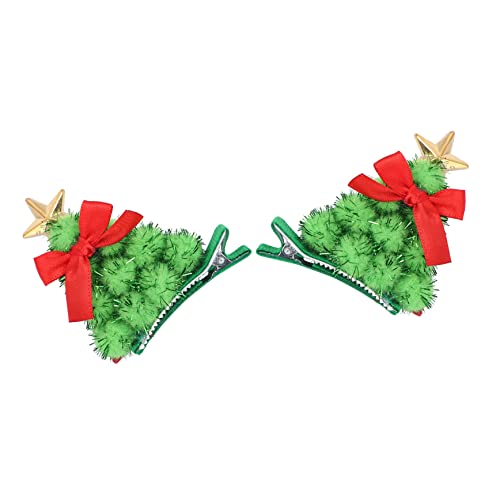 FRCOLOR 3 Paare Christbaumspange weihnachtsbaum haarnadel Weihnachtsbaumspangen Weihnachtshaarnadel Weihnachts-Haarspange weihnachtsdeko Haarschmuck weihnachtsbaum haarspangen Eisen von FRCOLOR