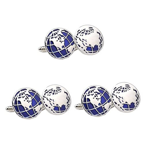 FRCOLOR 3 Paare Hemdmanschettenknöpfe Hochzeit Smokingstollen Für Männer Hemdärmelknopf Männer Schmuck Accessoire Manschette Verbindet Das Geschäft Manschettlink Blau Zinklegierung FRCOLOR 3 Paare Hemdmanschettenknöpfe Hochzeit Smokingstollen Für Männer Hemdärmelknopf Männer Schmuck Accessoire Manschette Verbindet Das Geschäft Manschettlink Blau Zinklegierung von FRCOLOR