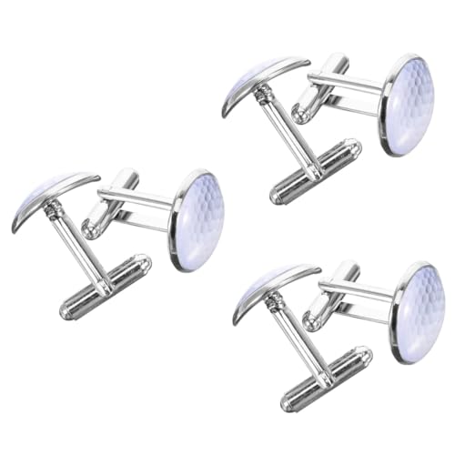 FRCOLOR 3 Paare Hochwertige Golf Cufflinks für Herren Stilvolle Kristallglas Designs Anzüge für Besondere Anlässe Events Silberne Manschettenknöpfe FRCOLOR 3 Paare Hochwertige Golf Cufflinks für Herren Stilvolle Kristallglas Designs Anzüge für Besondere Anlässe Events Silberne Manschettenknöpfe von FRCOLOR