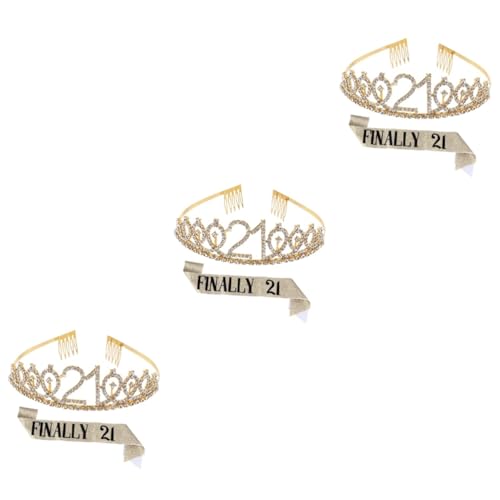 FRCOLOR 3 Sätze 2St Krone zeremonieller Gürtel haar zubehör beschriftungsband Schärpe für Party Geburtstag fabelhafte Schärpe schultergurt Tiara Partyetikettengürtel Party-Schärpe Stoff FRCOLOR 3 Sätze 2St Krone zeremonieller Gürtel haar zubehör beschriftungsband Schärpe für Party Geburtstag fabelhafte Schärpe schultergurt Tiara Partyetikettengürtel Party-Schärpe Stoff von FRCOLOR