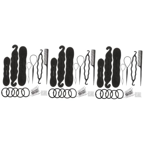 FRCOLOR 3 Sätze 79 Teiliges Set Lockenwickler Damen Haarzubehör Mädchen Dutt Maker Frisurenherstellungswerkzeuge Lockenwickler Haarflechtwerkzeug Gedrehte Haarspangen von FRCOLOR