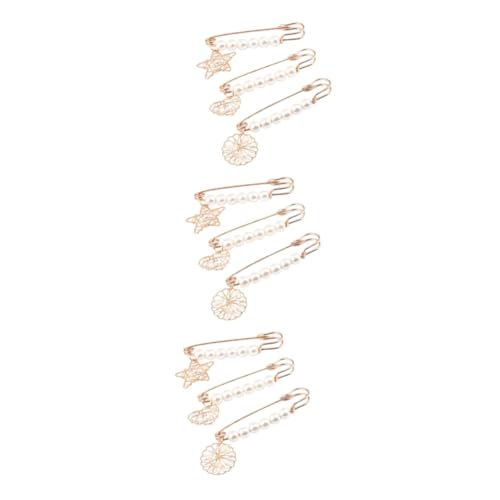 FRCOLOR 3 Sätze Broschen Mit Perlen Für Damen Stilvolle Anstecknadeln Modisches Accessoire Für Kleidung Taschen Schals 3 Stücke * 3 von FRCOLOR