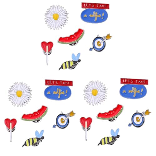 FRCOLOR 3 Sätze Cartoon Broschen Bienen Daisy Herz Wassermelone Anstecknadeln Legierung Für Frauen Modisches Accessoire Für Kleidung Taschen Hüte 6 Stück * 3 FRCOLOR 3 Sätze Cartoon Broschen Bienen Daisy Herz Wassermelone Anstecknadeln Legierung Für Frauen Modisches Accessoire Für Kleidung Taschen Hüte 6 Stück * 3 von FRCOLOR
