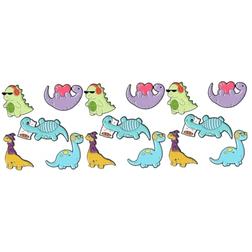 FRCOLOR 3 Sätze Cartoon Dinosaur Broschen Lustige Tierdesign Anstecker Für Kleidung Taschen Und Hüte Niedliche Geschenkidee Für Freunde 5 Stück * 3 von FRCOLOR
