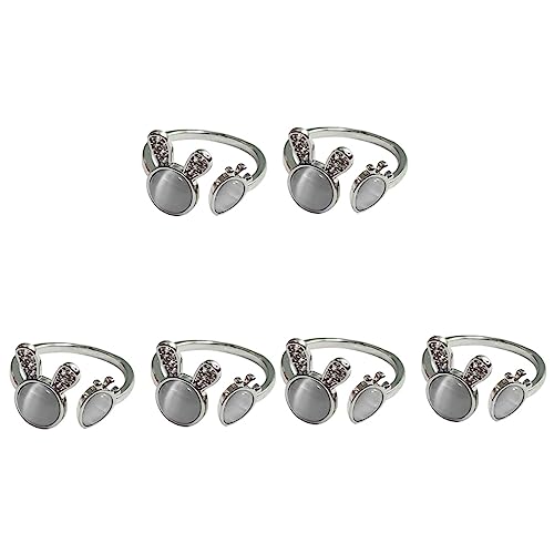 FRCOLOR 3 Sätze Damen Finger Ring Kaninchen Verstellbar Eleganter Schmuck Für Frauen Freundschaftsring Für Besondere Anlässe 2 Stück * 3 von FRCOLOR