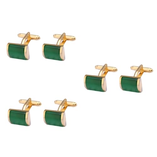 FRCOLOR 3 Sätze Grüne Opal Manschettenknöpfe Kreatives Shirt Ärmel Ornament Für Männer Eleganter Cuff Button Für Formelle Anlässe Hochzeiten Besondere Anlässe 2 Stück * 3 FRCOLOR 3 Sätze Grüne Opal Manschettenknöpfe Kreatives Shirt Ärmel Ornament Für Männer Eleganter Cuff Button Für Formelle Anlässe Hochzeiten Besondere Anlässe 2 Stück * 3 von FRCOLOR