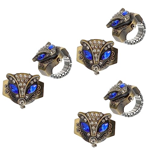 FRCOLOR 3 Sätze Kreative Fingeruhr Mit Elastischem Band Retro Uhr Für Frauen Einzigartiges Design Für Casual Anlässe Teiliges Für Stilbewusste 2 Stücke * 3 von FRCOLOR