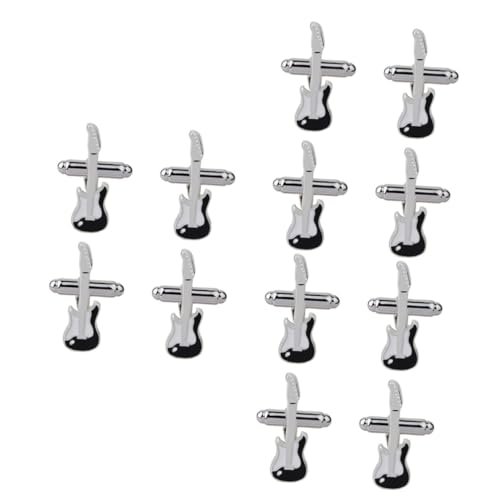 FRCOLOR 3 Sätze Kreative Gitarren Manschettenknöpfe Für Männer Stilvolle Langlebige Alloy Cufflinks Für Hochzeiten Partys Business Anlässe 2 Paare * 3 von FRCOLOR