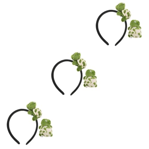 FRCOLOR 3 Sätze Lustiges Teiliges Turtle Headband mit Haarklammer Bequemes Universelles Schildkröten Haarband für Halloween Kostüm Cosplay Party Süßes Cartoon Haar Accessoire von FRCOLOR