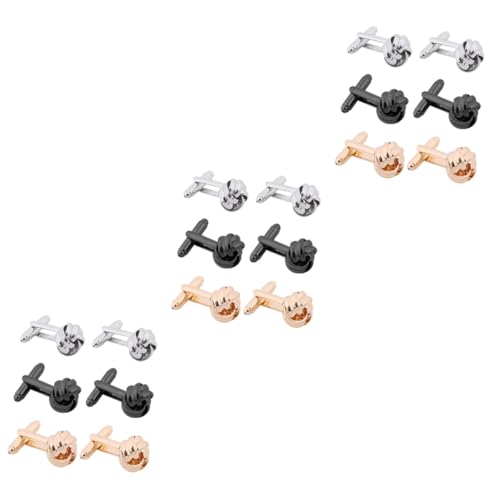 FRCOLOR 3 Sätze Manschettenknöpfe Ärmel Hemd Kleidung Schmuck Smokingstollen Herren-smoking-knöpfe Accessoire Für Herrenanzüge Manschettenlinks Legierung 3 Paare * 3 von FRCOLOR