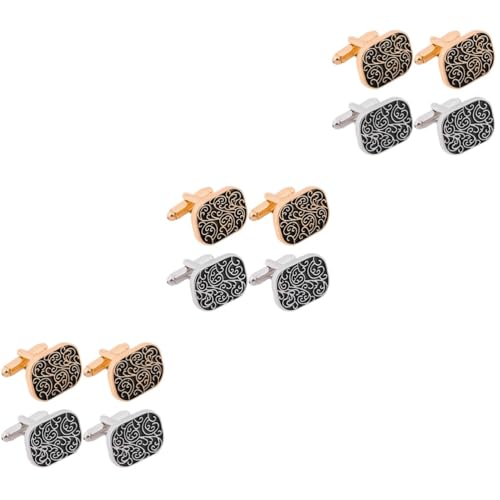 FRCOLOR 3 Sätze Manschettenknöpfe Für Männer Bräutigam Hochzeit Stilvolle Manschettenknöpfe Smokinghemd Ohrstecker Smokingknöpfe Kleidungsschmuck Manschettenknöpfe 2 Paare * 3 von FRCOLOR