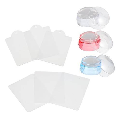 FRCOLOR 3sätze Nagelstempel Komplett Mit Nailart-platte Aus Silikon Nagelstempel-vorlagen Und Maniküre-stempel Für Stamping Nagelstanzen Kopf Für Einfache Nailart von FRCOLOR