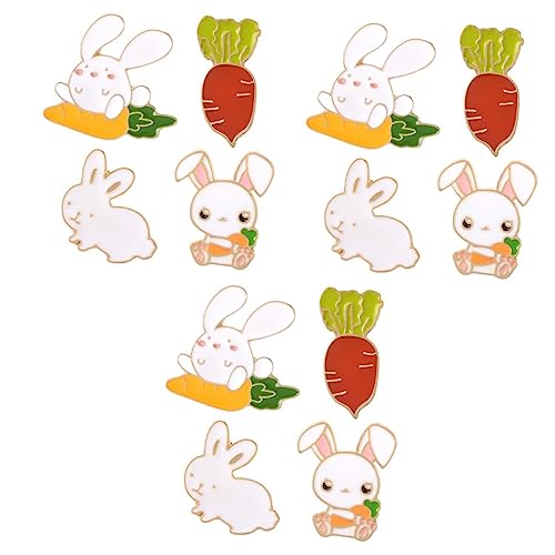 FRCOLOR 3 Sätze Niedliche Karotten Rabbit Brosche Kreative Tropföl Rabbit Karotten Brustnadel Abzeichen Für Kleidung Für Damen Zufälliger 4 Stücke * 3 von FRCOLOR
