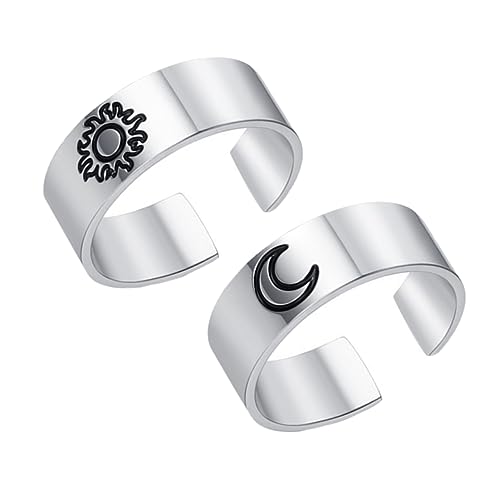 FRCOLOR 3 Sätze Offene Ringe Mit Sonnenmuster Vintage Schmuck Für Damen Herren Verstellbar Für Partys Besondere Anlässe 2 Stücke * 3 von FRCOLOR