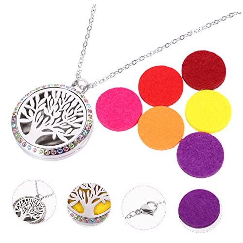 FRCOLOR 3 Sätze Silberne Aromatherapie Diffuser Halskette mit Filzeinlage Hohlem Wolken Design Ätherische Öl Anhänger für Damen Eleganter Aromatherapie Schmuck Praktischer Duftspender von FRCOLOR