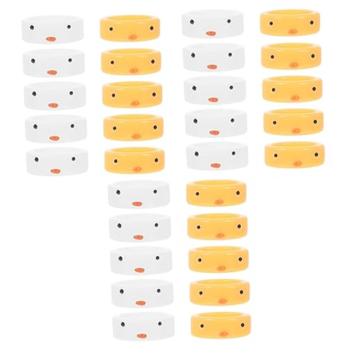 FRCOLOR 3 Sätze Teiliges Einzigartigen Fingerringen Mit Niedlichem Hühnerdesign Praktische Dekorative Ringe Für Frauen Für Partys 10 Stück * 3 von FRCOLOR