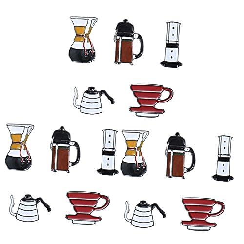 FRCOLOR 3 Sätze Teiliges Kaffeetassen Broschen Lustige Stilvolle Pins Für Rucksäcke Hüte Kleidung Ästhetisches Design Für Kreativen Ausdruck Persönlichen 5 Stück * 3 von FRCOLOR