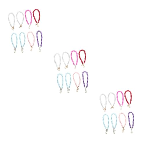 FRCOLOR 3 Sätze Teiliges Perlenschmuck Handy Kette Mit Anhänger Stilvolle Für Damen Für Handtaschen Schlüsselanhänger Perfektes Accessoire Für Diy Projekte 8 Stück * 3 von FRCOLOR