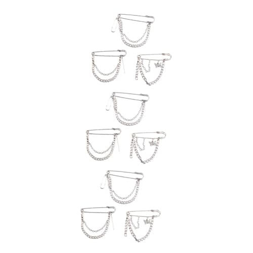 FRCOLOR 3 Sätze Teiliges Retro Ketten Brosche Hip Hop Anstecker Kleidung Corsage Für Jacken Pullover Shirts Accessoires Stilvolle Dekoration 3 Stücke * 3 von FRCOLOR