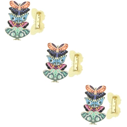 FRCOLOR 3 Sätze Teiliges Set Broschen Retro Emaille Anstecknadeln Für Kleidung Rucksäcke Accessoires Legiertem Material 5 Stück * 3 von FRCOLOR