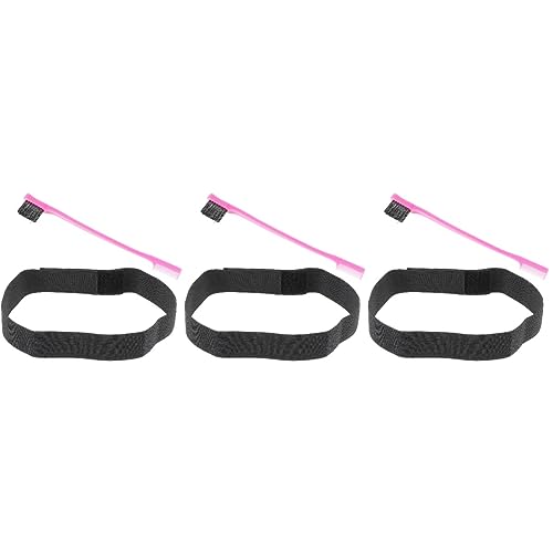 FRCOLOR 3 Sätze Gummiband Für Kopf Bedeckung Haarstyling-accessoires Perückenbänder Zum Fixieren Von Perücken Perücke Haarband Spitze Schmelzendes Band Spandex-hut Plastik Einzelner Kopf von FRCOLOR