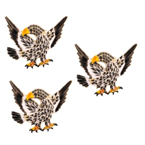 FRCOLOR 3 Stck. Stylische Brosche für Herren Extravaganter Tieradler Anstecker Kreative Modebrosche für Kleidung für Tägliches Besondere Anlässe von FRCOLOR