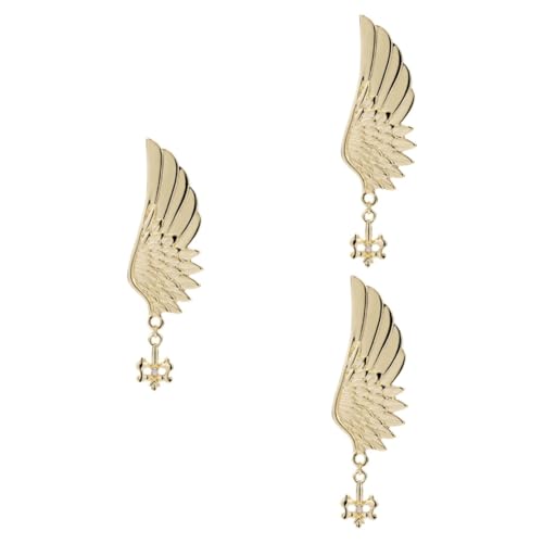 FRCOLOR 3 Stck. Wunderschöne Brosche Flügelform Modisches Accessoire für Damen für Hochzeiten Besondere Anlässe Dekorieren von Kleidung Schals Taschen Goldfarben von FRCOLOR