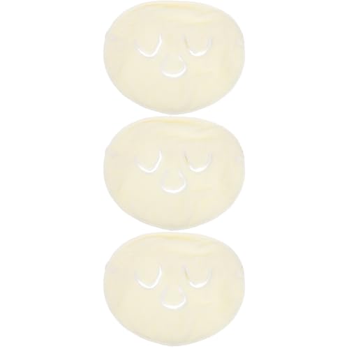 FRCOLOR 3 Stk Maske Handtuch Gesichtstuch Handtücher Papierhandtuch Gesichtsdampferhandtuch Gesichtsrasierer Für Frauen Waschlappen Make-up-pads Peeling-gesichtswäscher Spa Beige Polyester von FRCOLOR