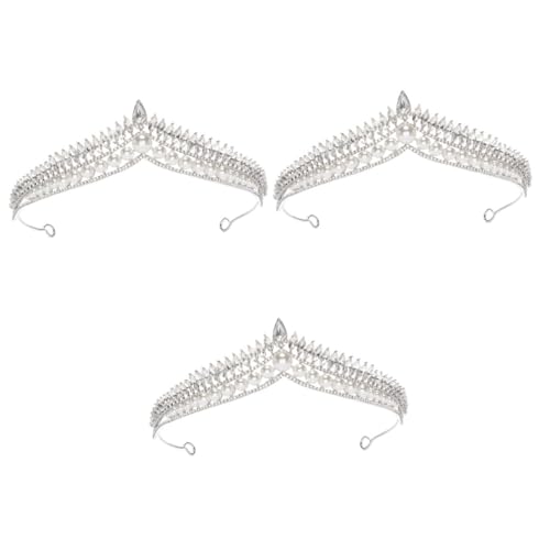 FRCOLOR 3stücke Rhinestone Imitation Krone Brautschmuck Für Hochzeiten Und Feiern Mit Für Braut Und Geburtstagskind Luxuriöses Haaraccessoire von FRCOLOR
