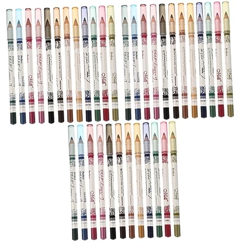 FRCOLOR 3 Stück 12 Eyelinerstifte Glitzer-eyeliner Blitzanzug Glitzer-outfit Make-up-eyeliner Lippen-eyeliner-stift Schimmernder Eyeliner 12-farbiger Kajalstift Lippenstift Bilden von FRCOLOR